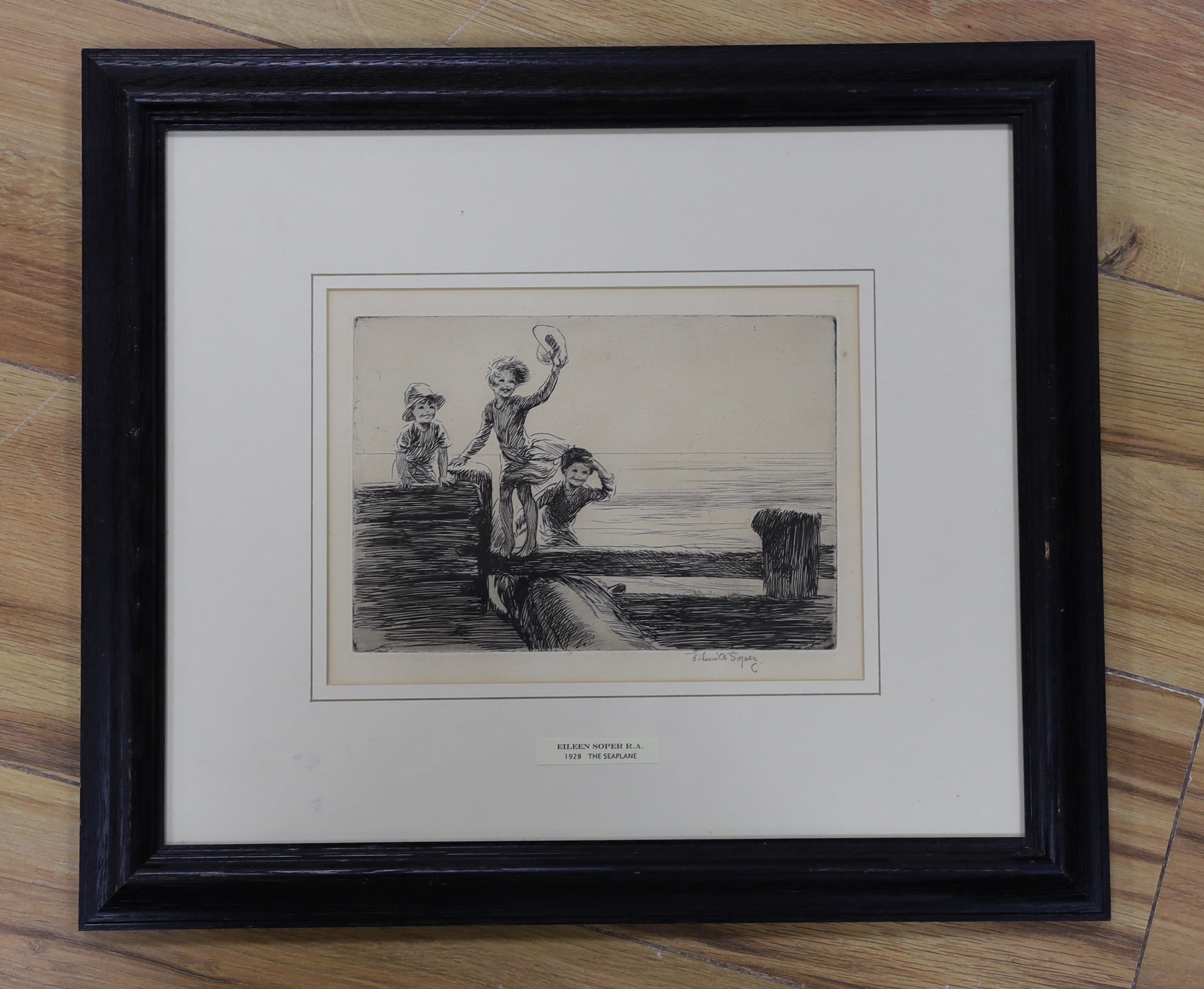 Eileen Soper (1905-1990), etching, 'The Sea Plane 1928', signed in pencil, 13.5 x 20cm